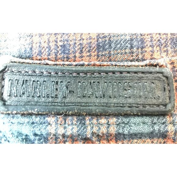 Men's Night Shirt Harley Davidson Flannel Long Sleeve Vintage XL - Picture 5 of 11